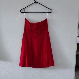 Lulu's Vibrant Red A-Line Dress